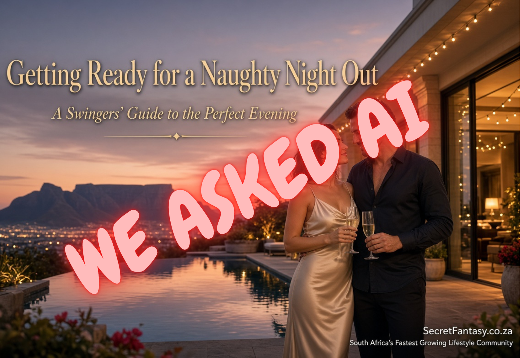 What AI thinks  -  Getting ready for a naughty night out.